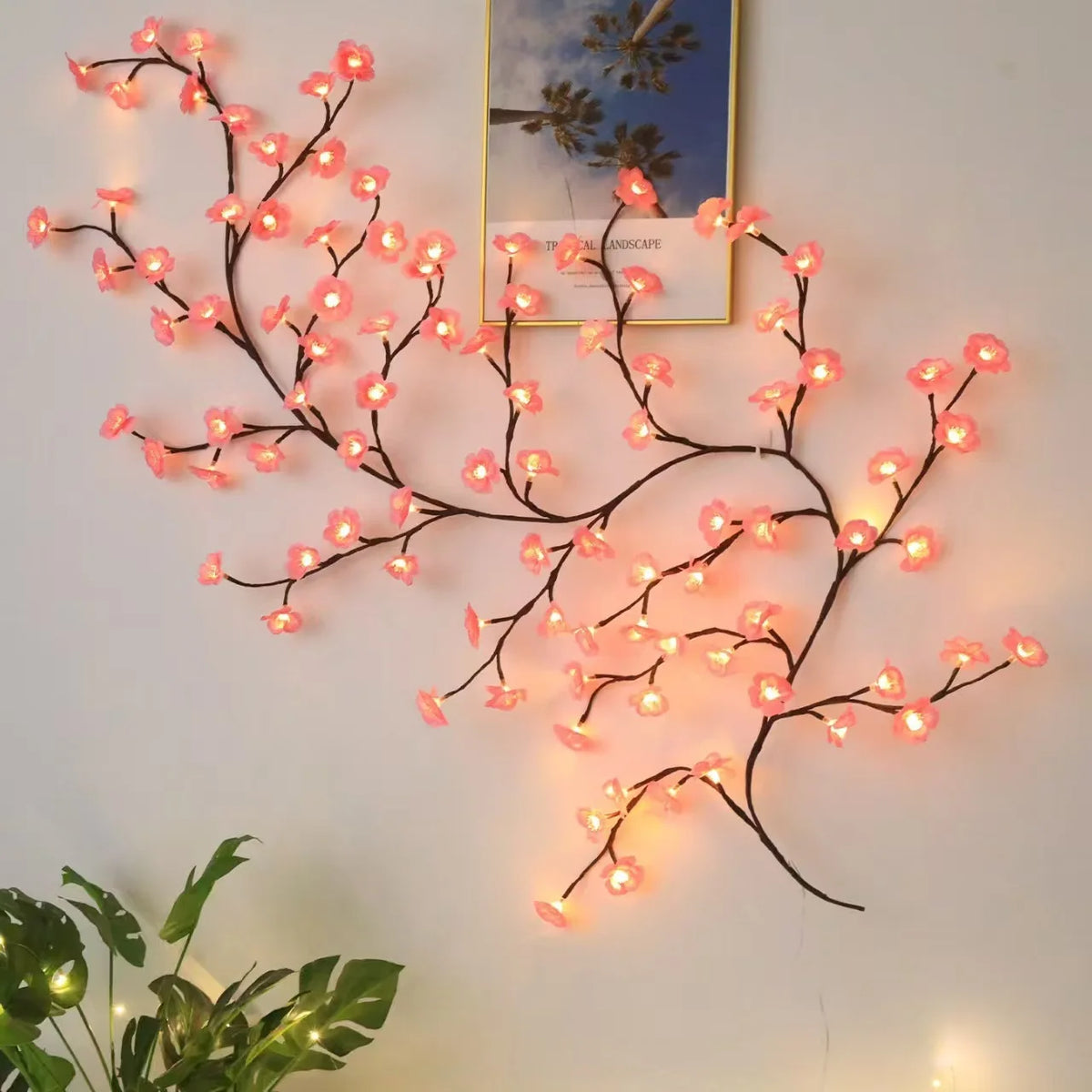 USB Cherry Blossom Fairy String Lights With 8 Modes